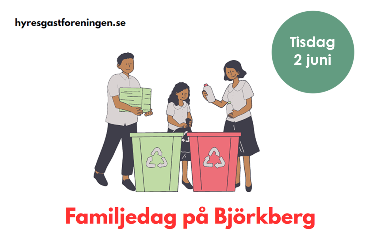 Bilden visar information om en familjedag på Björkberg/Stormyra 2 juni 2026